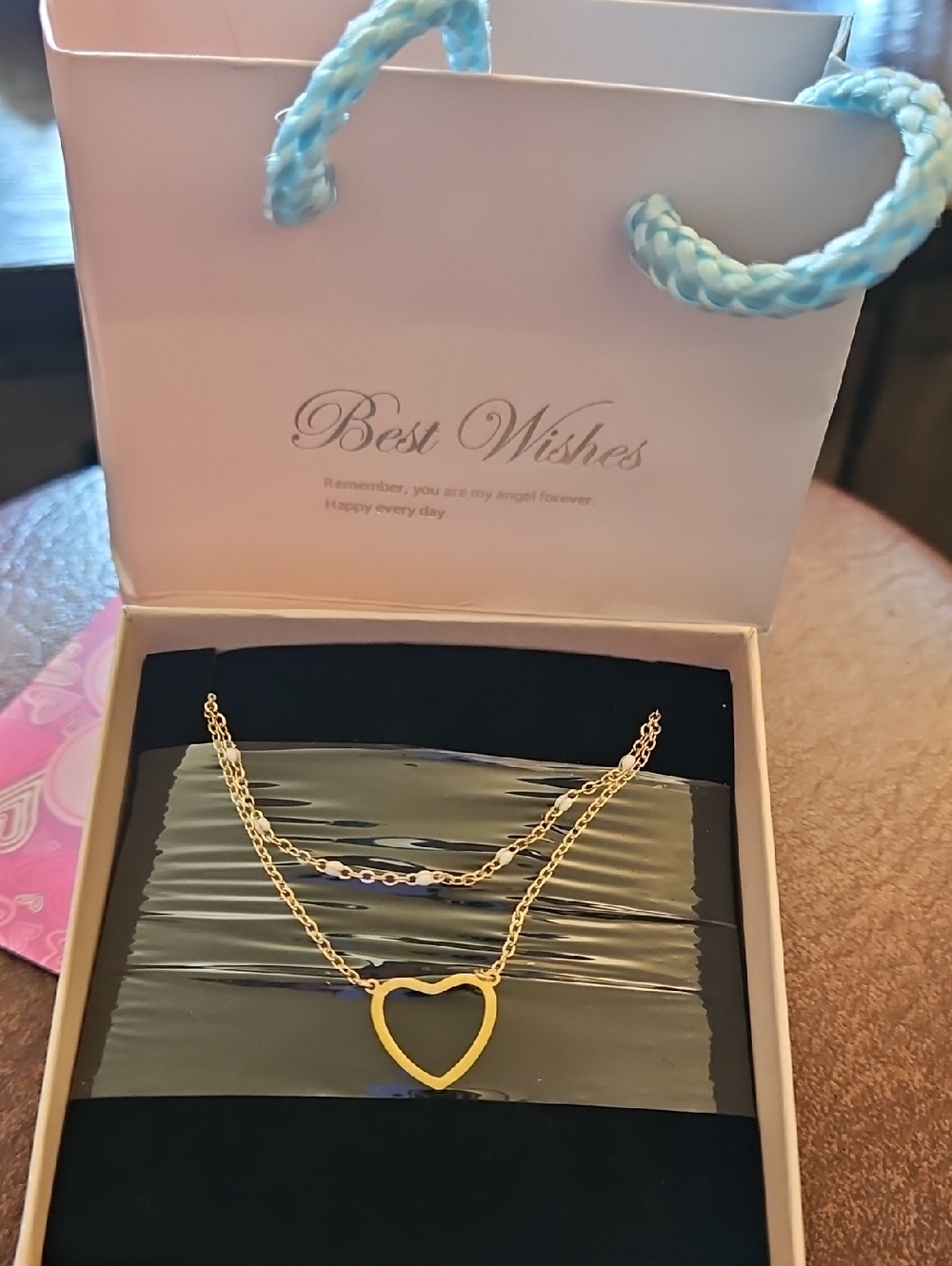 Gold Heart Double-Layer Necklace by